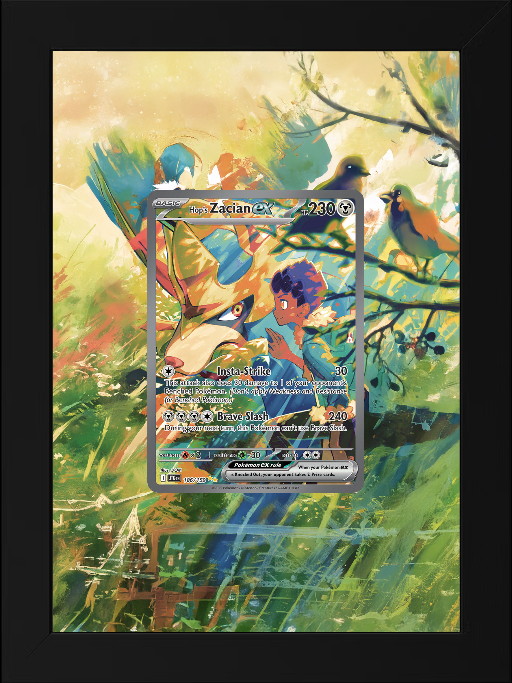 pokemon zacian card Hop's Zacian ex · Journey Together (JTG) #186 – AeroBlink