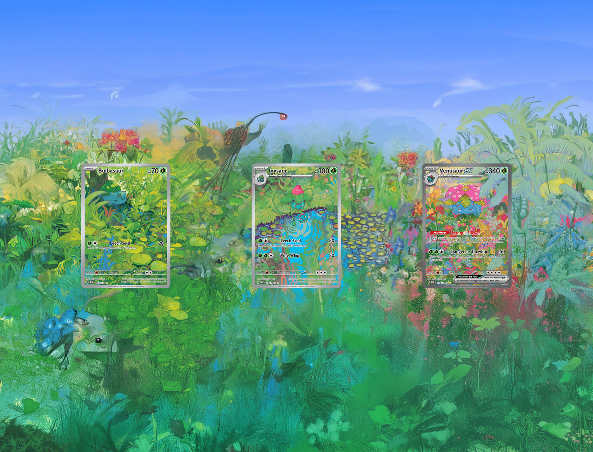 Bulbasaur / Ivysaur / Venusaur · 151 (MEW)