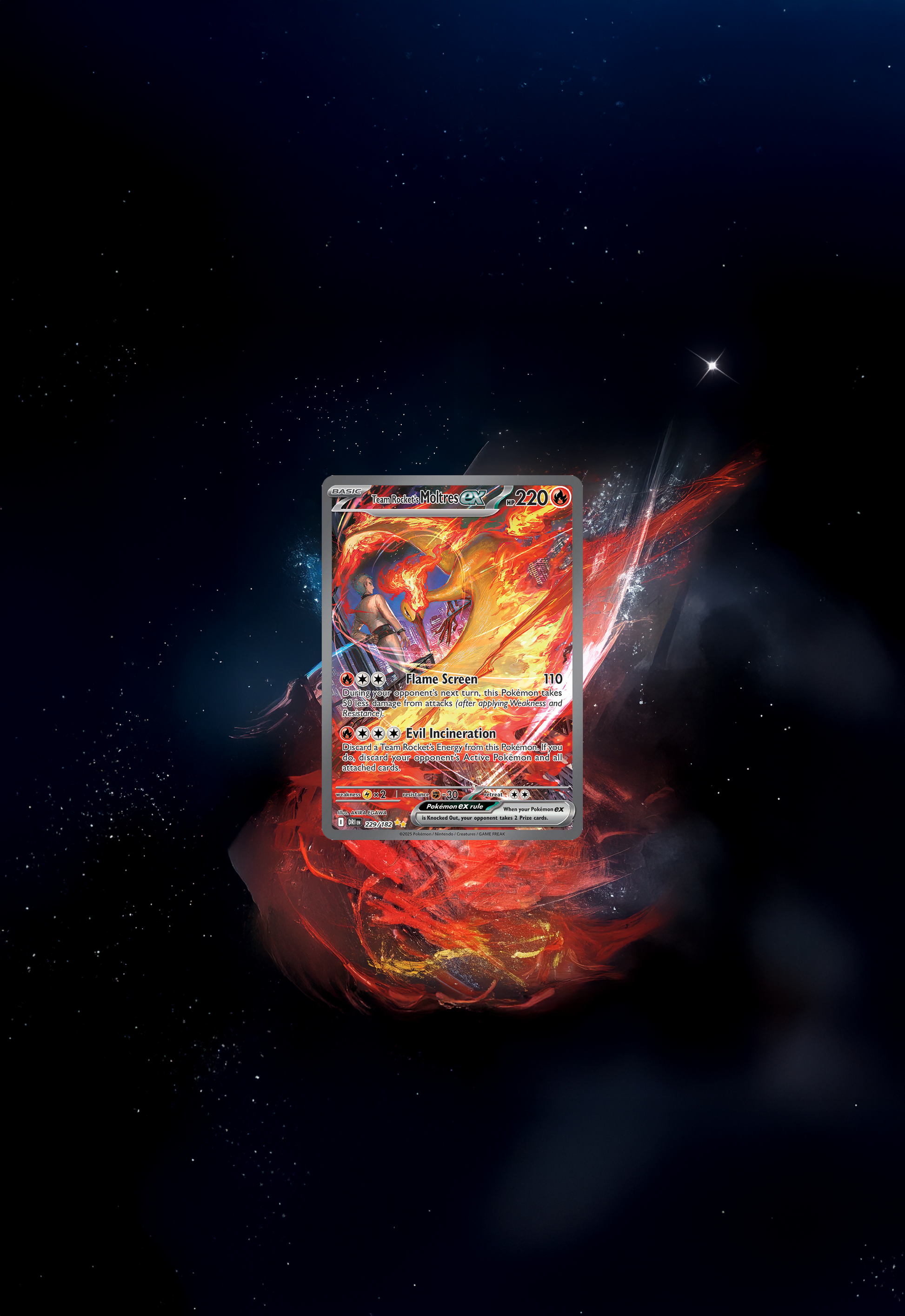Team Rocket’s Moltres ex · Destined Rivals (DRI) #229